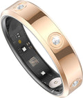 Smart Ring for Women Men Diamond Fitness Tracker Sleep Heart Rate Monitor Smart Rings for Android iOS Phone Pedometer Calorie Step Counter Stylish Ladies Rings for Women Elegant