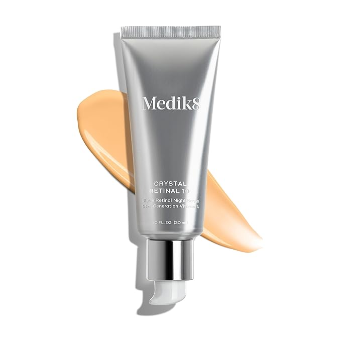 Medik8 Crystal Retinal 10 - Brightening, Firming, Advanced Skin Retinaldehyde Serum - Smooths Wrinkles - Hyaluronic Acid, Glycerin, Vitamin E - 1 oz
