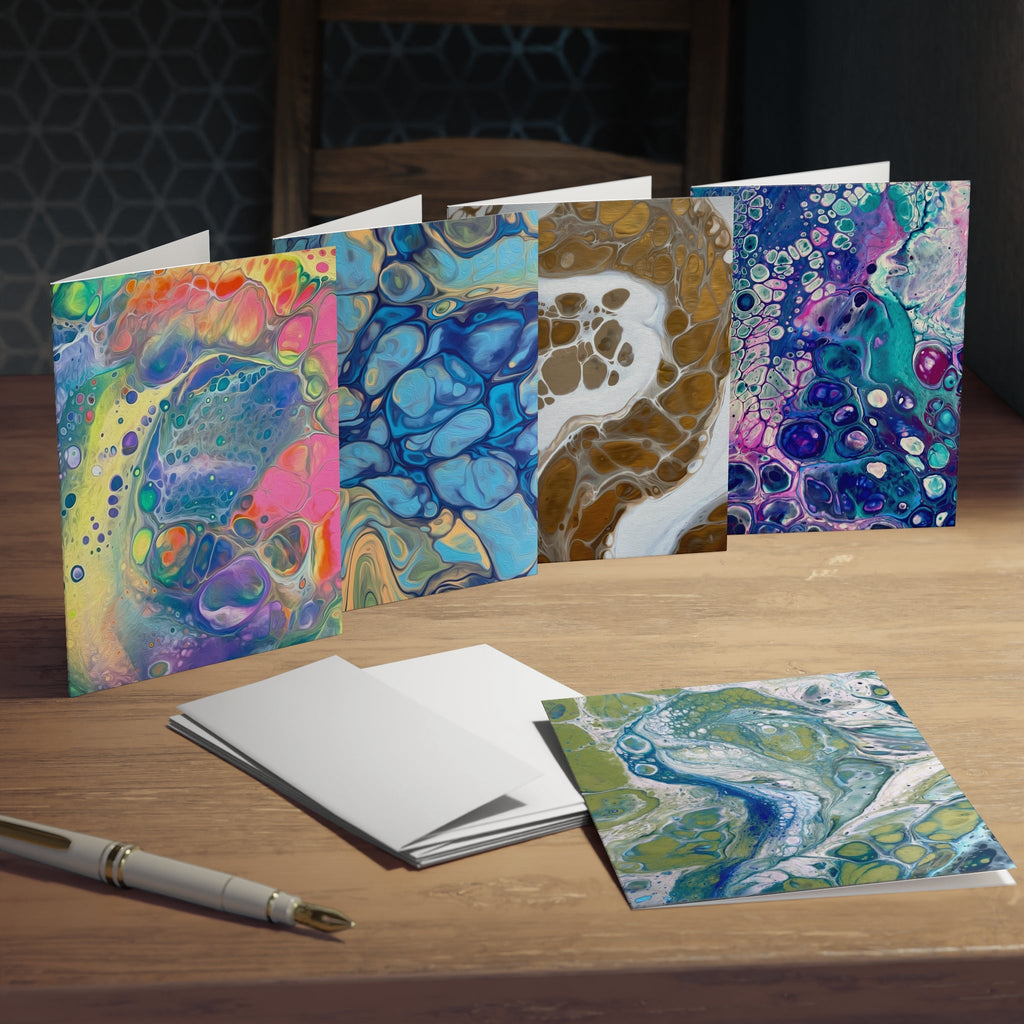 Bespattered Facade Multi-Design Greeting Cards (5-Pack) – Blank Inside