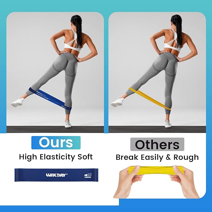 Exercise Resistance Bands with Handles for Working Out, 150/200/250/300 lbs Workout Bands Set with Door Anchor for Physical Therapy, Yoga, Pilates