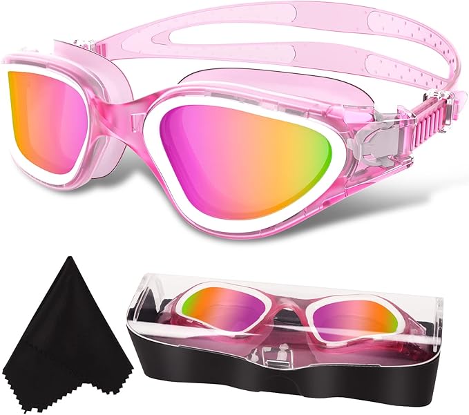 WIN.MAX Polarized Swimming Goggles Swim Pool Goggles Anti Fog Anti UV No Leakage Clear Vision for Men Women Adults Teenagers