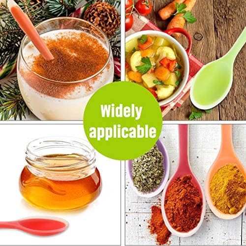 Patelai 4 Pcs Small Silicone Spoons