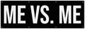 Damdekoli Me Vs Me Banner - Motivational Home Gym Decor - Large Quote Wall Art - Weightlifting - Inspirational (36 x 12 Inches)