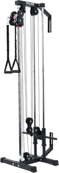 Valor Fitness BD-62 Wall Mounted Cable Machine with Adjustable Dual Pulley System Functional Home Gym Workout Equipment