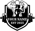 Customized Metal Gym Name Sign, Personalized Sports Room Wall Art,Metal Gym Sign,Unique Fitness Wall Sign, Gym Lovers Unique Gift, Gym Wall Art,Training Center Sign (Style-9)