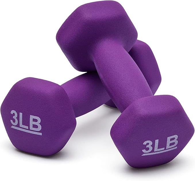Amazon Basics Neoprene Dumbbell Hand Weights for Exercise and Muscle Toning