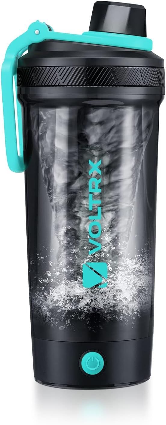 VOLTRX Shaker Bottle, Gallium USB C Rechargeable Electric Protein Mixer, Shaker Cups for Protein and Meal Replacement Shakes, BPA Free, Made with Tritan, 24oz