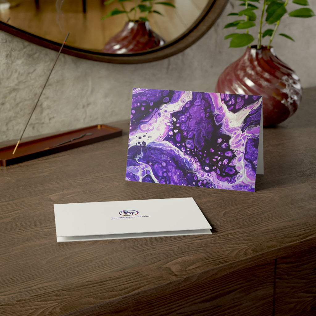 Bespattered Facade Purple Haze Greeting Cards | Sets of 1, 10, 30, or 50