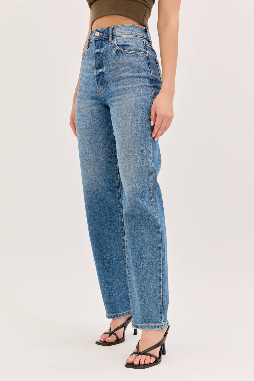 Paisley High Rise Dad Jean Medium wash