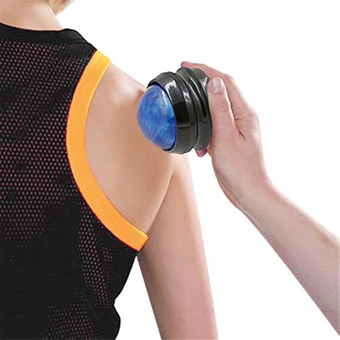 Massage Roller Ball,2-Pack Handheld Massage Therapy and Relax Tool for Sore Muscles,Joint Pain Relief Relaxing,Full Body Deep Tissue Massage(Blue&Purple)
