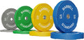 Mikolo Weight Plates 2 Inch, Bumper Plates with Enhanced Grip, Olympic Weight Plates for Strength Training and Weight Lifting