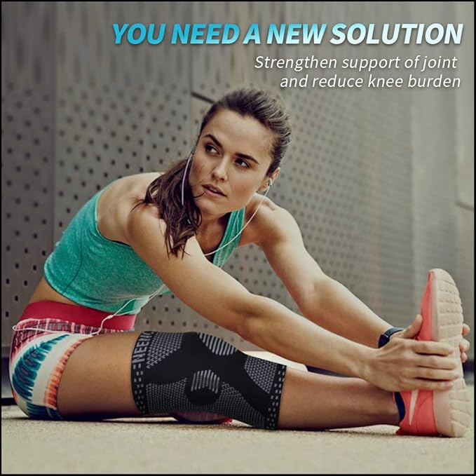 NEENCA Professional Knee Brace for Pain Relief, Medical Knee Support with Patella Pad & Side Stabilizers, Compression Knee Sleeve for Meniscus Tear, ACL, Joint Pain, Runner, Workout - FSA/HSA Eligible