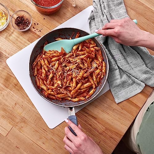 Tovolo Spoon Spatula Spoonula All Silicone Ergonomic Handle Grip Aqua Seafoam