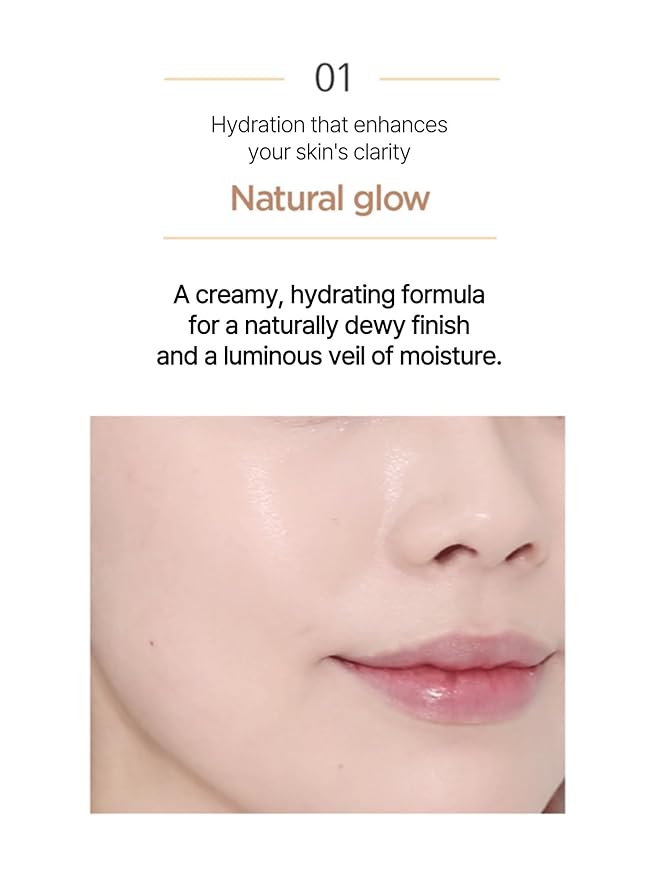JUNG SAEM MOOL Essential Skin Nuder Cushion 10W Shell 0.49 Fl Oz, No Refill, Natural Radiant Finish Cushion Foundation with Buildable Coverage, Lightweight Texture, Korean Foundation Makeup