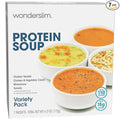WonderSlim Protein Soup, Variety Pack, 70-110 Calories, 12-15g Protein, 0-1.5g Fat (7ct)