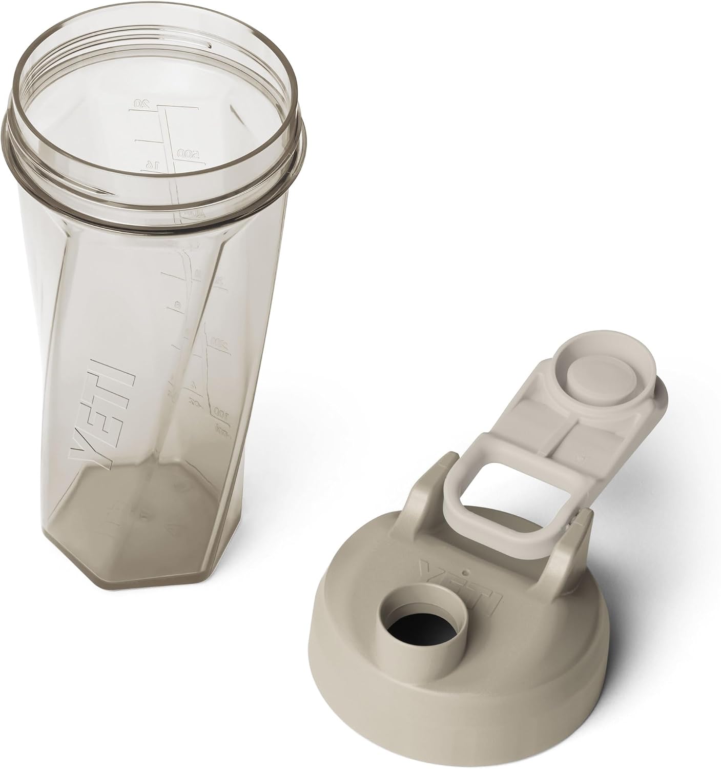YETI Yonder Helimix Vortex Blender Shaker Bottle Holds up to 27oz | No Blending Ball or Whisk | USA Made | Portable Pre Workout Whey Protein Drink Shaker Cup | Dishwasher Safe, Cape Taupe