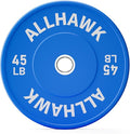 Colorful Olympic Bumper Plates, 2-inch Stainless Steel Insert, Virgin Rubber Weight Plate Set for Barbell Weight Lifting and Strength Training Home Gym