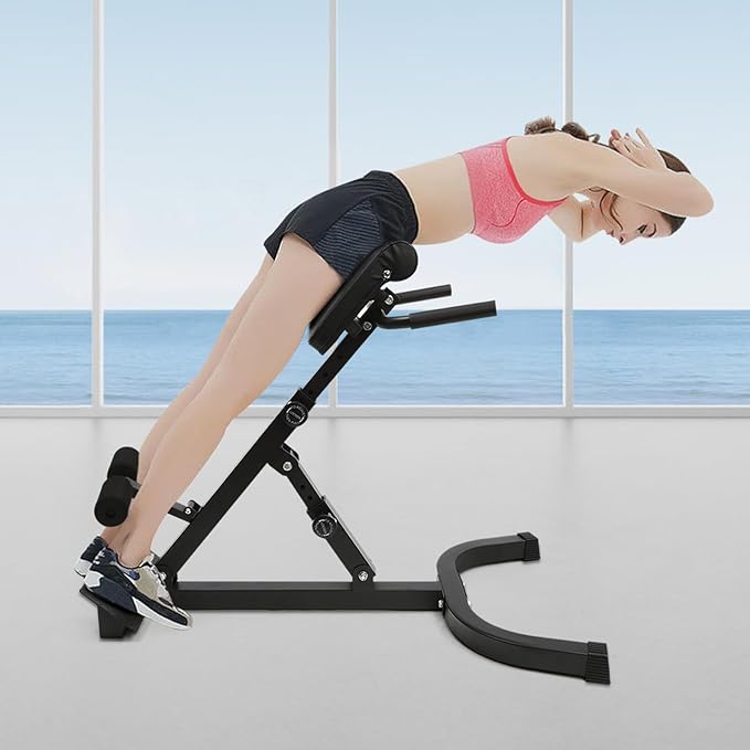 Hyper Back Extension Roman Chair, Multi-Functional Bench for Full All-in-One Body Workout, Adjustable Ab Sit up Bench Decline Bench Flat Bench for Home Exercise