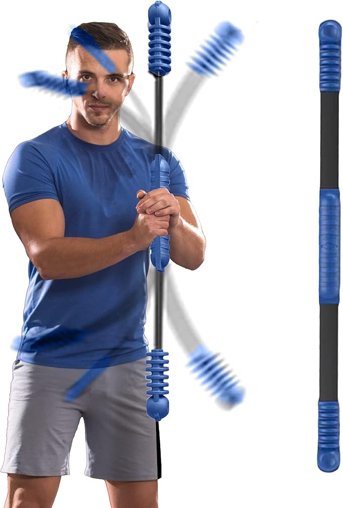 Fitness Bar for Workout,Elastic Exercise Bar, Vibration Weight Stick,Body Physical Therapy,Core Strength Training,Arm Shoulder Stretch At Home Gym.