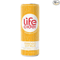 Life Cider | 12 Pack (12 Fl Oz) | Mango Citrus | Sparkling Apple Cider Vinegar Beverage | Digestive Health & Immunity Benefits | Low Calorie & Low Carb Drinks | Vitamins C, D3, Zinc, B12