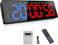 Gym Timer, 16.5" Large Digital Wall Clock for Gym Interval Workout, Remote Control LED Digital Timer for Home Decor, Living Room, Office, Gym, Classroom