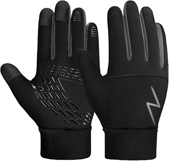 Kids Winter Gloves Back Water Repellent Touchscreen Warm Fleece Anti-slip for Boys Girls Teen 3-15 Years