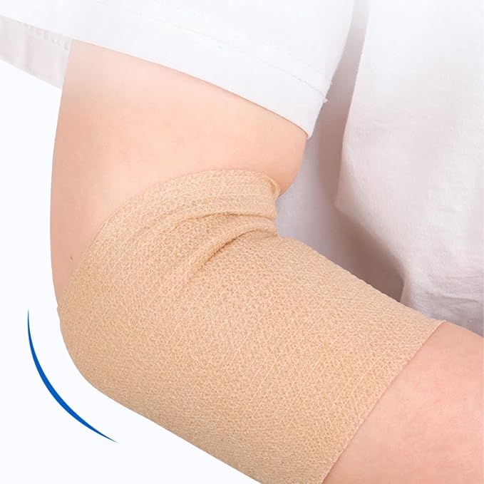 24 Pack Brown Breathable Self Adhesive Bandage Wrap 2 in, Multi-Purpose Non-Woven Cohesive Wrap - Vet Wrap | Athletic Tape | Medical Tape, Ankle Sprains, Swelling, Pets.