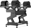 SNODE AD80 Drop Proof 80 lbs Adjustable Dumbbell Set -Adjustable Weights with Cast Iron Plates and Cradle, Knurled Handle, Fast Adjust, Compact Home Gym Equipment for Bench & Press
