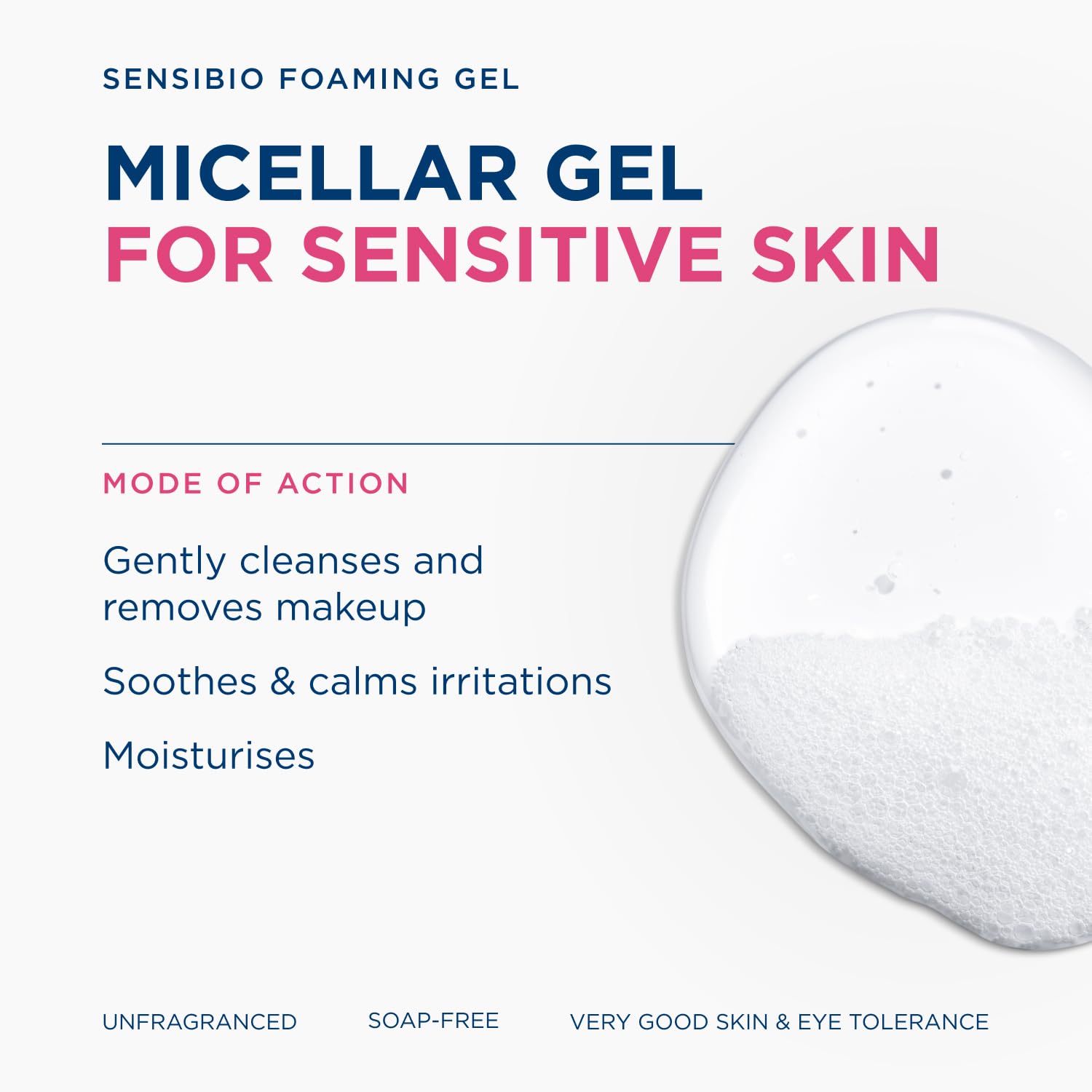 Bioderma Sensibio DS+ Foaming Gel Cleanser - Gentle Sensitive Skin Face Wash 200ml