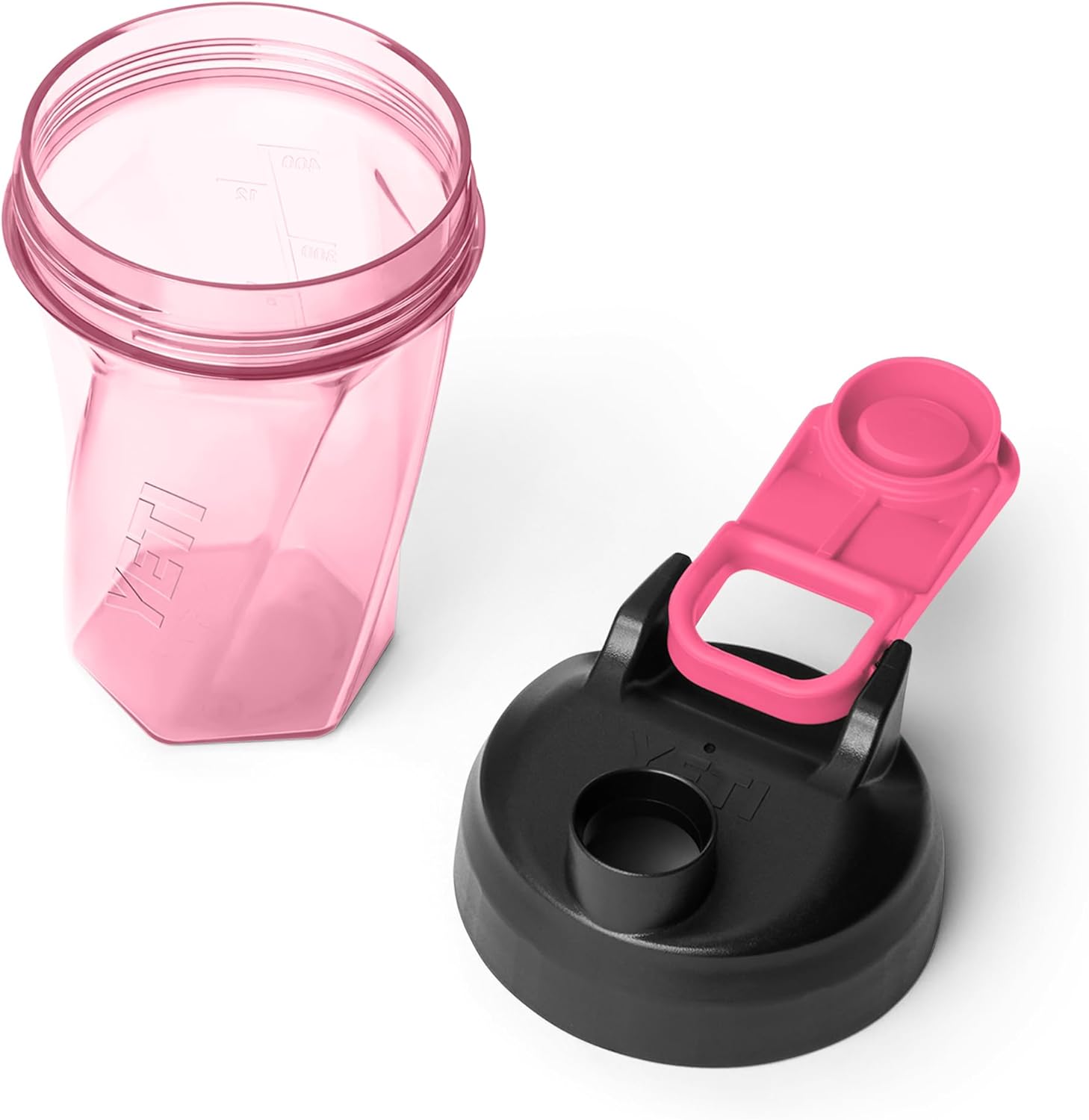 YETI Yonder Helimix Vortex Blender Shaker Bottle Holds up to 20oz | No Blending Ball or Whisk | USA Made | Portable Pre Workout Whey Protein Drink Shaker Cup | Dishwasher Safe, Tropical Pink