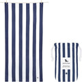 Dock & Bay Beach Towel - Quick Dry, Sand Free - Compact, Lightweight - 100% Recycled - Includes Bag - Cabana - Whitsunday Blue, Medium (130x70cm, 51x27)