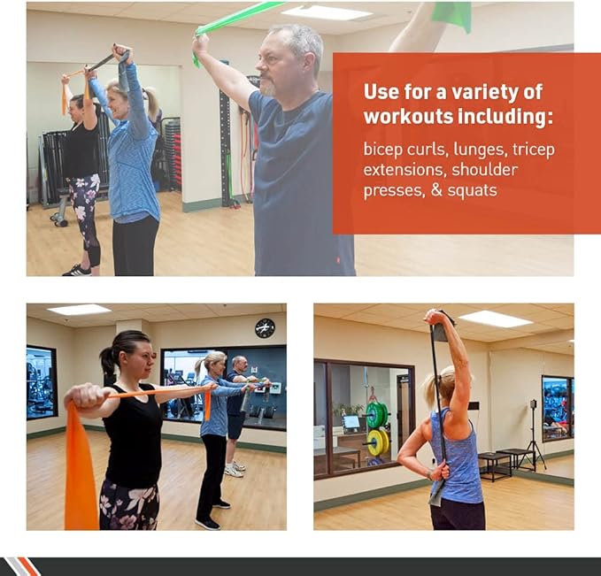 Body Sport Exercise Band, 50 yd. x 4 in. Roll, Extra Heavy Resistance - Home & Gym Fitness Equipment for Stretching, Strength Training & Physical Therapy (Purple)