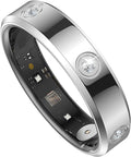 Smart Ring for Women Men Diamond Fitness Tracker Sleep Heart Rate Monitor Smart Rings for Android iOS Phone Pedometer Calorie Step Counter Stylish Ladies Rings for Women Elegant