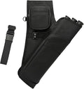 3-Tubes Hip Quiver Waist Hanged Archery Arrow Carry Bag with Pockets Adjustable Belt for Hunting, Target Practice, and Outdoor Shooting, Fits Both Youth and Adults