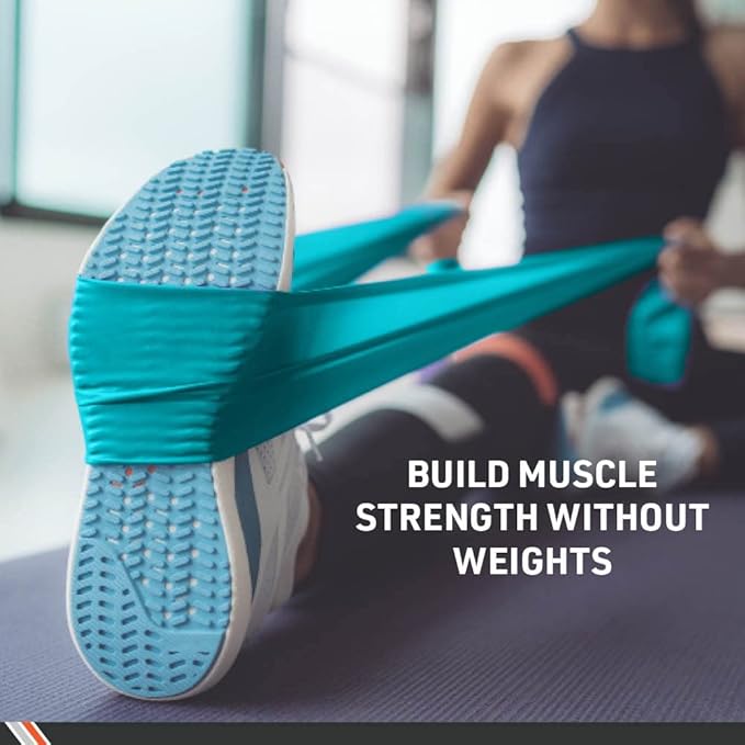 Body Sport Exercise Band, 50 yd. x 4 in. Roll, Extra Heavy Resistance - Home & Gym Fitness Equipment for Stretching, Strength Training & Physical Therapy (Purple)