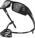 Polarized Sports Sunglasses for Men 100% UV Protection Wrap Around Unbreakable Sun Glasses for Fishing Driving