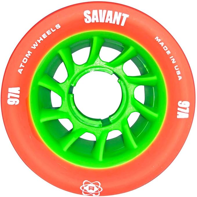 Atom Quad Wheels - Savant (62mmx40mm, Orange (97A), 4pk)