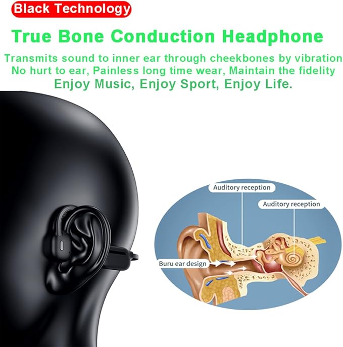 IHAO Swimming Headphones True Bone Conduction Open Ear Headset MP3 Player Built-in 32G Memory IP68 Underwater Waterproof Stereo Bluetooth Earphone for Driving Bicycling Running Skiing-Grey