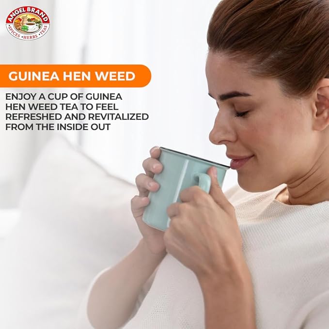 Angel Brand Guinea Hen Weed Tea – 25 bags Pack of 3, Naturally Dried Leaves, Earthy Herbal Flavor, Herbal Tea