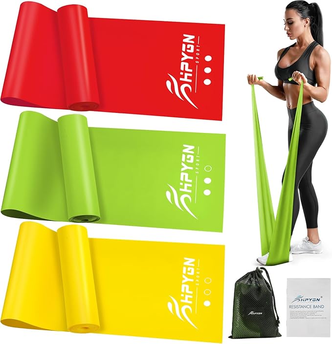 Resistance Bands, Exercise Bands, Physical Therapy Bands for Strength Training, Yoga, Pilates, Stretch Elastic Band with Different Strengths, Workout Bands for Home Gym
