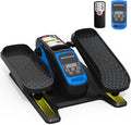 Under Desk Elliptical Machine, Electric Ellipse Leg Exerciser for Senior, Quiet and Compact Electric Seated Pedal Exerciser for Home Blue