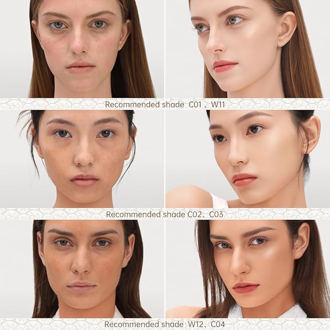 CATKIN Panda Land Full Coverage Cushion Fondation, Breathable Hydrating Nourishing Poreless Face Makeup Save for Sensitive Skin,Sheer Finish (C02 Light Beige)
