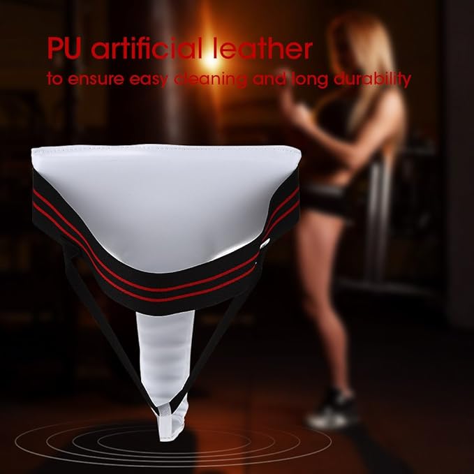 Women Groin Guard, Female Athletic Pelvic Cup, Women Taekwondo Groin Guard, Boxing Karate Jockstrap Sanda Crotch Protector for Taekwondo Boxing (M)