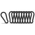KINLINK 10 Pack Black Carabiner Clip, 1.97 inch Heavy Duty Spring Snap Hook, Small Caribeener Clips for Outdoor Camping, Swing Set, Hammock, Hiking Travel, Fishing, Quick Link Keychain