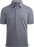 Alex Vando Mens Golf Shirt Moisture Wicking Quick-Dry Solid Short Sleeve Polo Shirts for Men