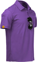 SCODI Mens Polo Shirts Performance Short Sleeve Tactical Shirts Athletic Golf Shirt for Men Daily Casual Collared T-Shirt