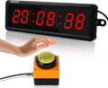 Fitness Timer with Stopwatch Button, Suitable for School/exam/Home Exercise/Gym/Gym SMAHEAT Electronic Fitness Timer (1.5 inch six-Digit All-red)