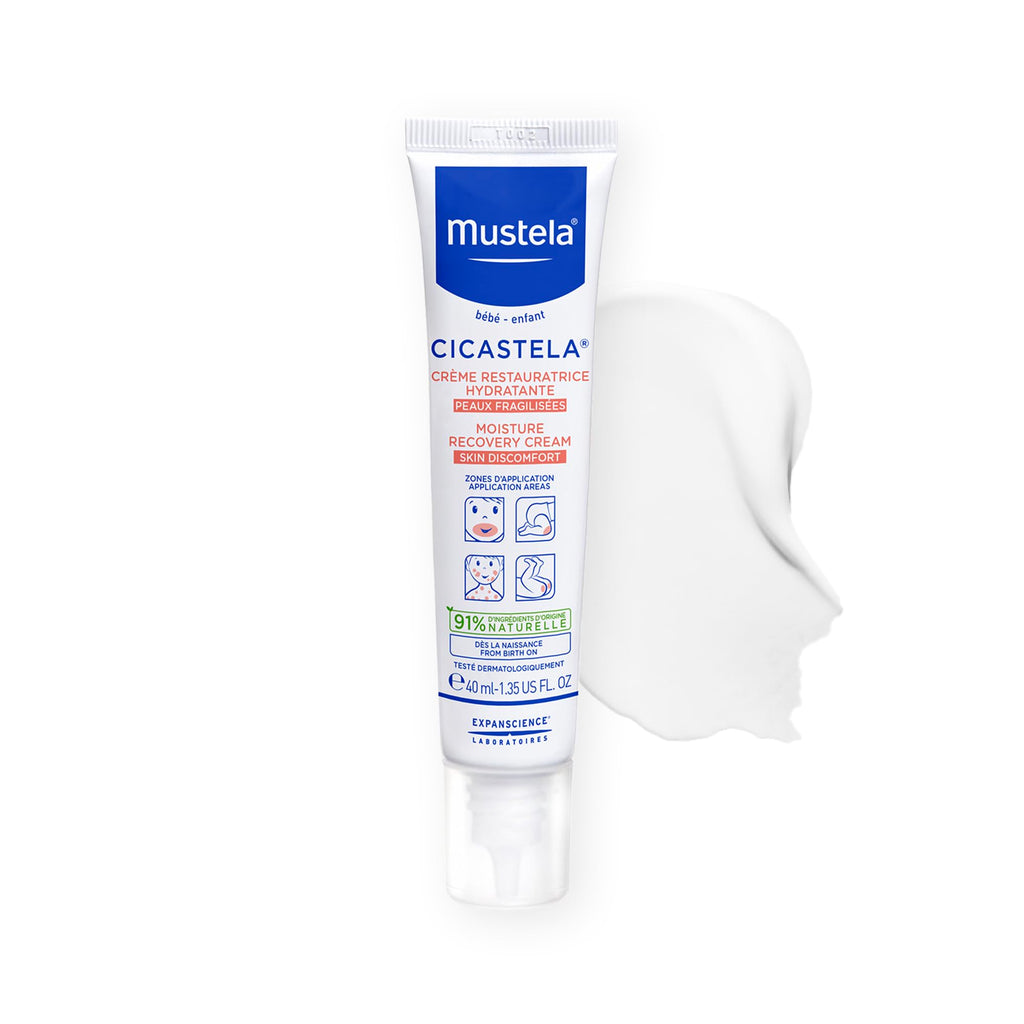 Mustela Cicastela Moisture Recovery Cream 40ml - Gentle Baby Moisturizer for Sensitive Skin