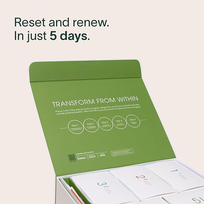 ProLon 5 Day Fasting Kit | Fasting Program for Women & Men | Developed to Not Break Your Fast | Low Calorie Pre Made Meals & Snacks | Plant Based Ingredients for Diet Support | Extended Variety