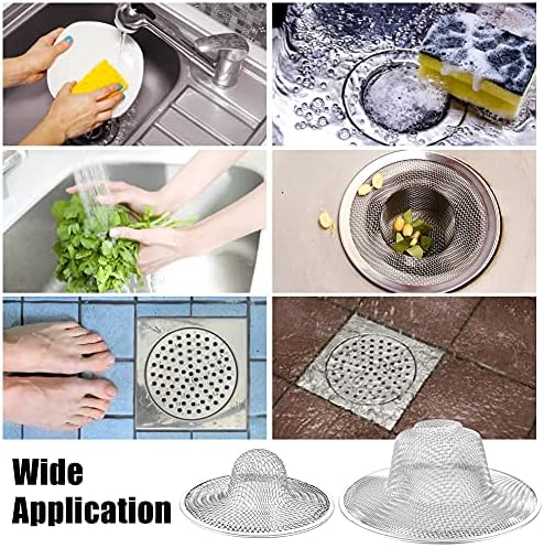 10pcs Mesh Sink Strainer, 2.75" Top/1" Stainless Steel Slop Basket Filter Trap